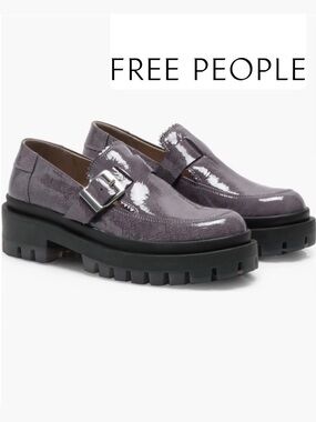 Free People Mackensie MJ Loafer Patent Leather- Lavender Frosted Fig- size 39 EU